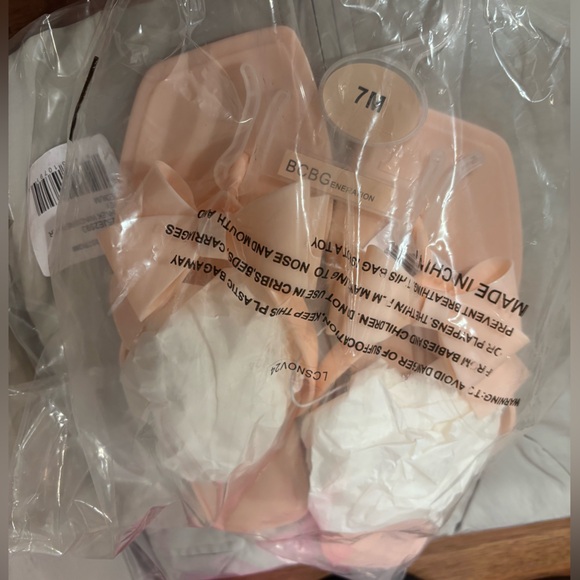 NWT BCBGeneration Lima Jelly Bow Sandals | Baby Pink Slip-On Flip Flops | Size 7 - Picture 4 of 7